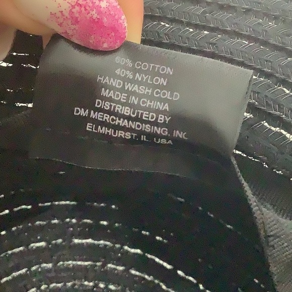 Sun Lily - Sun hat black nylon cotton blend chic - Picture 6 of 9